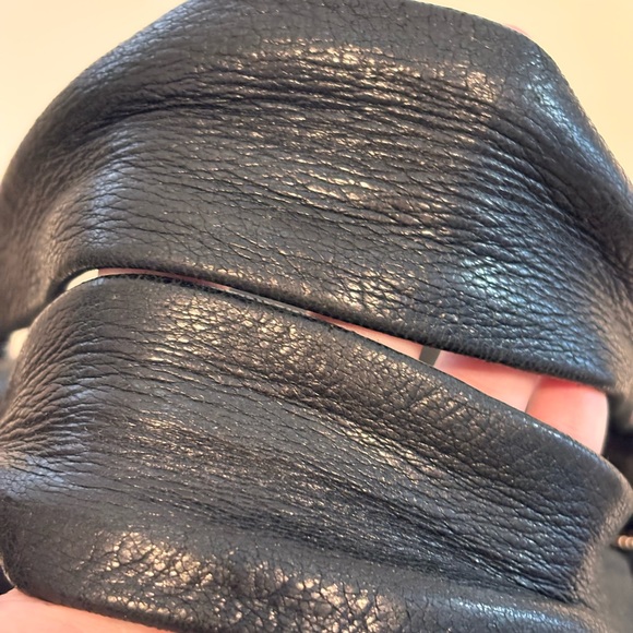 CELINE Vintage ‘Bittersweet’ Gunmetal Black Lambskin Leather Hobo Bag - Picture 6 of 16